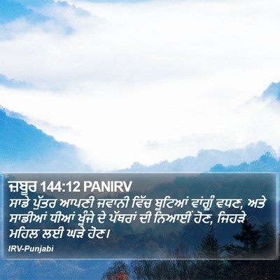 ਜ਼ਬੂਰ 144:12 PANIRV Bible Verse Image