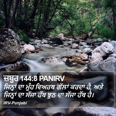 ਜ਼ਬੂਰ 144:8 PANIRV Bible Verse Image