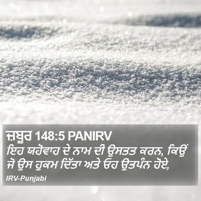 ਜ਼ਬੂਰ 148:5 PANIRV Bible Verse Image
