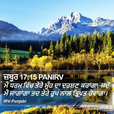 ਜ਼ਬੂਰ 17:15 PANIRV Bible Verse Image