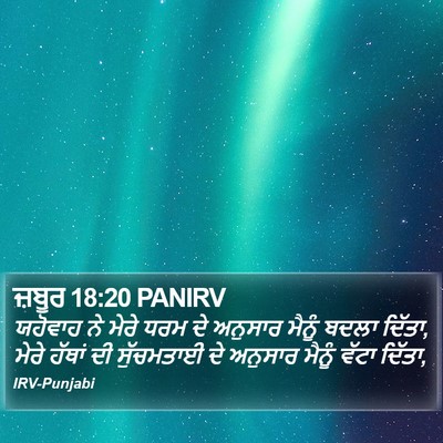 ਜ਼ਬੂਰ 18:20 PANIRV Bible Verse Image