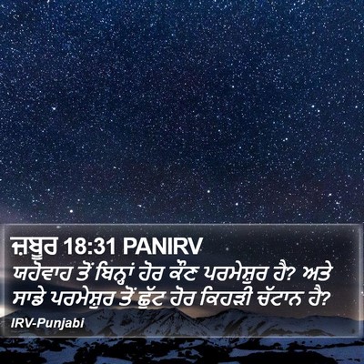 ਜ਼ਬੂਰ 18:31 PANIRV Bible Verse Image