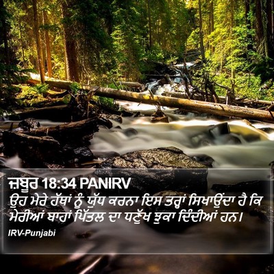 ਜ਼ਬੂਰ 18:34 PANIRV Bible Verse Image