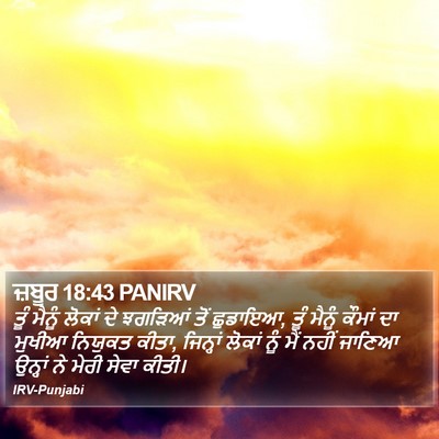 ਜ਼ਬੂਰ 18:43 PANIRV Bible Verse Image