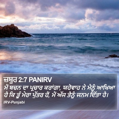 ਜ਼ਬੂਰ 2:7 PANIRV Bible Verse Image