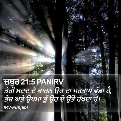 ਜ਼ਬੂਰ 21:5 PANIRV Bible Verse Image