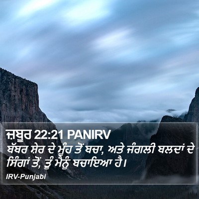 ਜ਼ਬੂਰ 22:21 PANIRV Bible Verse Image