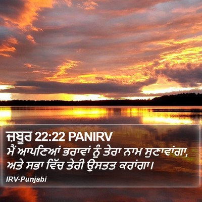 ਜ਼ਬੂਰ 22:22 PANIRV Bible Verse Image