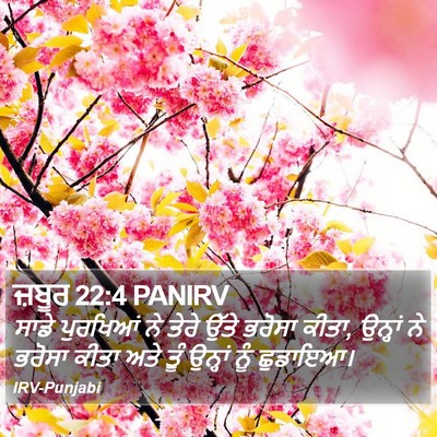 ਜ਼ਬੂਰ 22:4 PANIRV Bible Verse Image