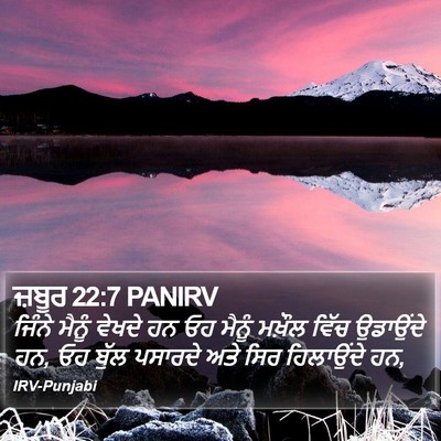 ਜ਼ਬੂਰ 22:7 PANIRV Bible Verse Image