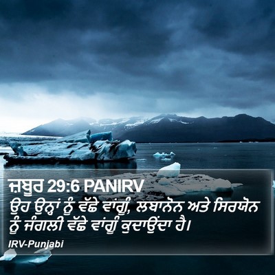ਜ਼ਬੂਰ 29:6 PANIRV Bible Verse Image