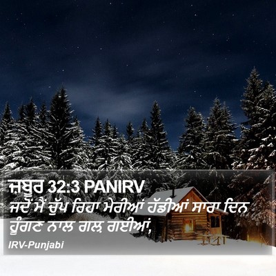 ਜ਼ਬੂਰ 32:3 PANIRV Bible Verse Image