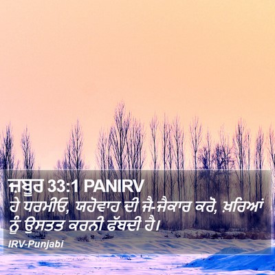 ਜ਼ਬੂਰ 33:1 PANIRV Bible Verse Image