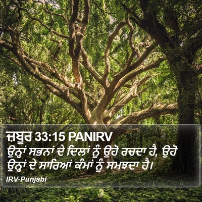 ਜ਼ਬੂਰ 33:15 PANIRV Bible Verse Image