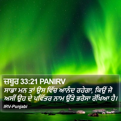 ਜ਼ਬੂਰ 33:21 PANIRV Bible Verse Image