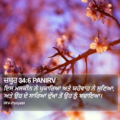ਜ਼ਬੂਰ 34:6 PANIRV Bible Verse Image