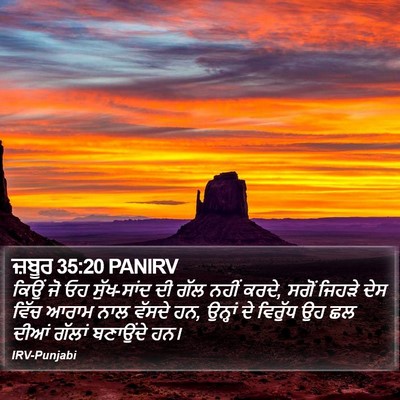 ਜ਼ਬੂਰ 35:20 PANIRV Bible Verse Image