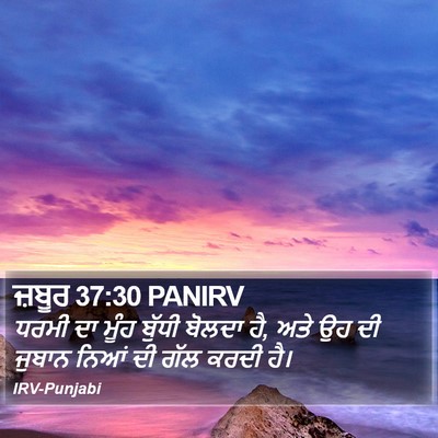 ਜ਼ਬੂਰ 37:30 PANIRV Bible Verse Image
