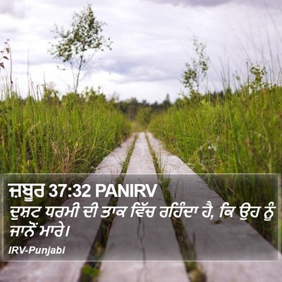 ਜ਼ਬੂਰ 37:32 PANIRV Bible Verse Image