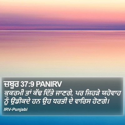 ਜ਼ਬੂਰ 37:9 PANIRV Bible Verse Image
