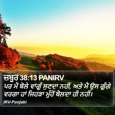 ਜ਼ਬੂਰ 38:13 PANIRV Bible Verse Image