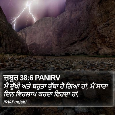 ਜ਼ਬੂਰ 38:6 PANIRV Bible Verse Image