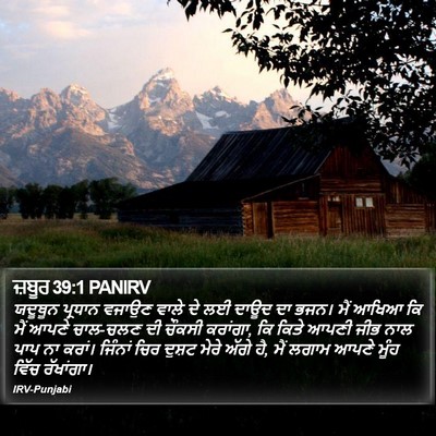 ਜ਼ਬੂਰ 39:1 PANIRV Bible Verse Image