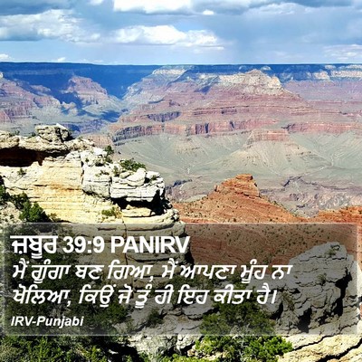 ਜ਼ਬੂਰ 39:9 PANIRV Bible Verse Image