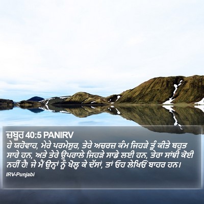 ਜ਼ਬੂਰ 40:5 PANIRV Bible Verse Image