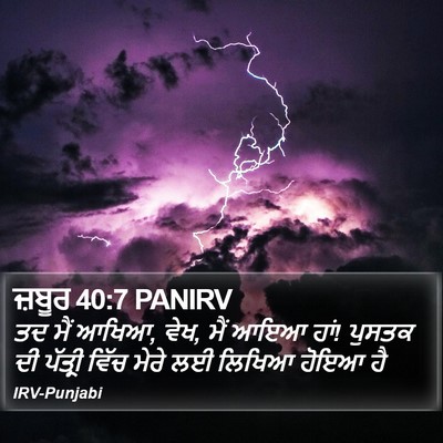 ਜ਼ਬੂਰ 40:7 PANIRV Bible Verse Image