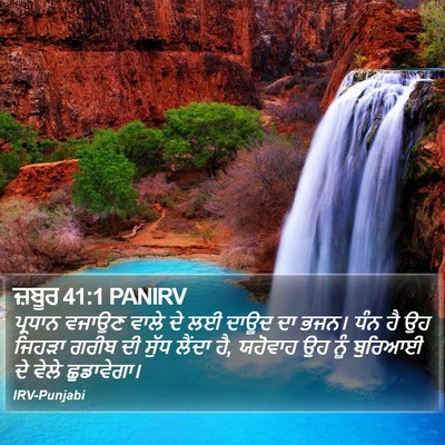 ਜ਼ਬੂਰ 41:1 PANIRV Bible Verse Image