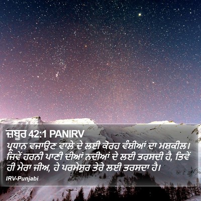 ਜ਼ਬੂਰ 42:1 PANIRV Bible Verse Image