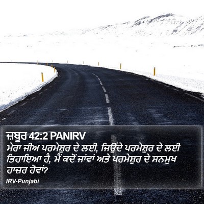 ਜ਼ਬੂਰ 42:2 PANIRV Bible Verse Image