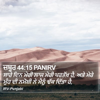 ਜ਼ਬੂਰ 44:15 PANIRV Bible Verse Image