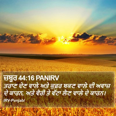 ਜ਼ਬੂਰ 44:16 PANIRV Bible Verse Image
