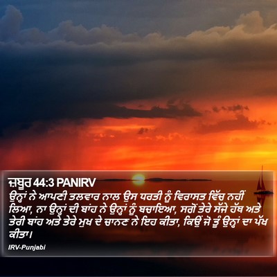 ਜ਼ਬੂਰ 44:3 PANIRV Bible Verse Image