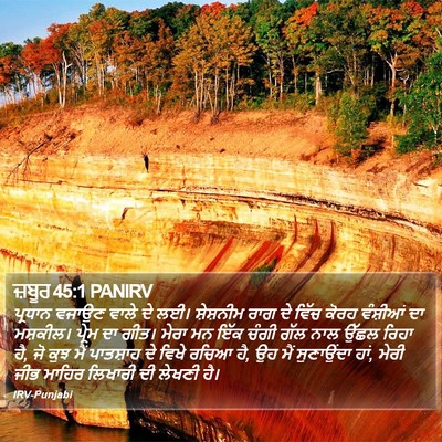 ਜ਼ਬੂਰ 45:1 PANIRV Bible Verse Image