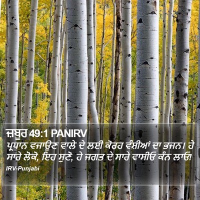ਜ਼ਬੂਰ 49:1 PANIRV Bible Verse Image
