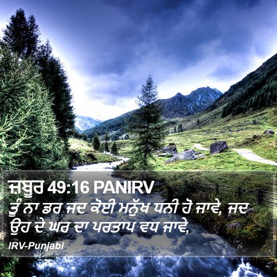 ਜ਼ਬੂਰ 49:16 PANIRV Bible Verse Image