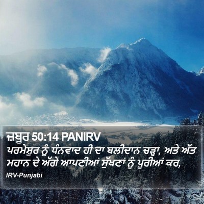 ਜ਼ਬੂਰ 50:14 PANIRV Bible Verse Image