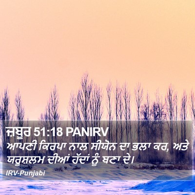 ਜ਼ਬੂਰ 51:18 PANIRV Bible Verse Image