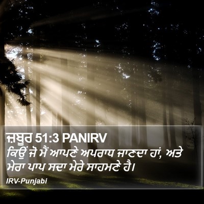 ਜ਼ਬੂਰ 51:3 PANIRV Bible Verse Image