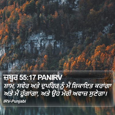 ਜ਼ਬੂਰ 55:17 PANIRV Bible Verse Image