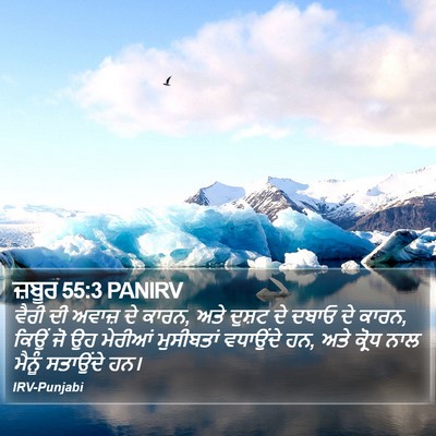 ਜ਼ਬੂਰ 55:3 PANIRV Bible Verse Image