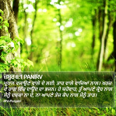 ਜ਼ਬੂਰ 6:1 PANIRV Bible Verse Image