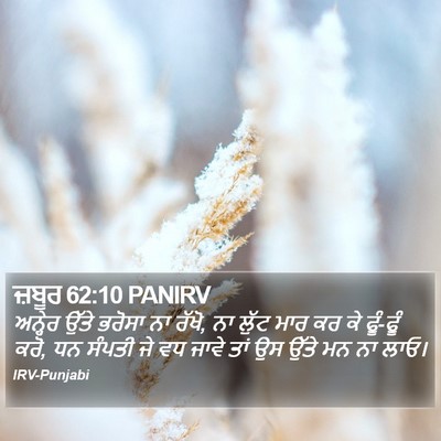 ਜ਼ਬੂਰ 62:10 PANIRV Bible Verse Image