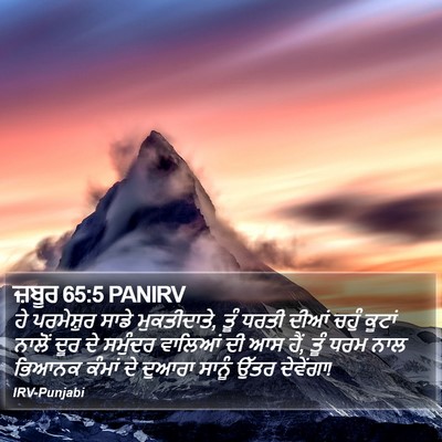 ਜ਼ਬੂਰ 65:5 PANIRV Bible Verse Image