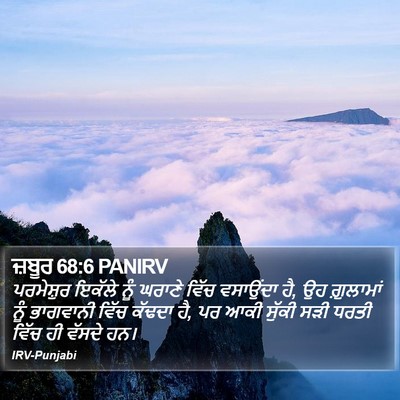 ਜ਼ਬੂਰ 68:6 PANIRV Bible Verse Image