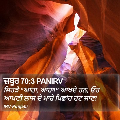 ਜ਼ਬੂਰ 70:3 PANIRV Bible Verse Image
