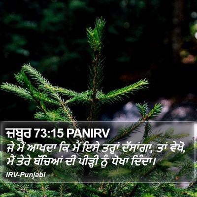 ਜ਼ਬੂਰ 73:15 PANIRV Bible Verse Image
